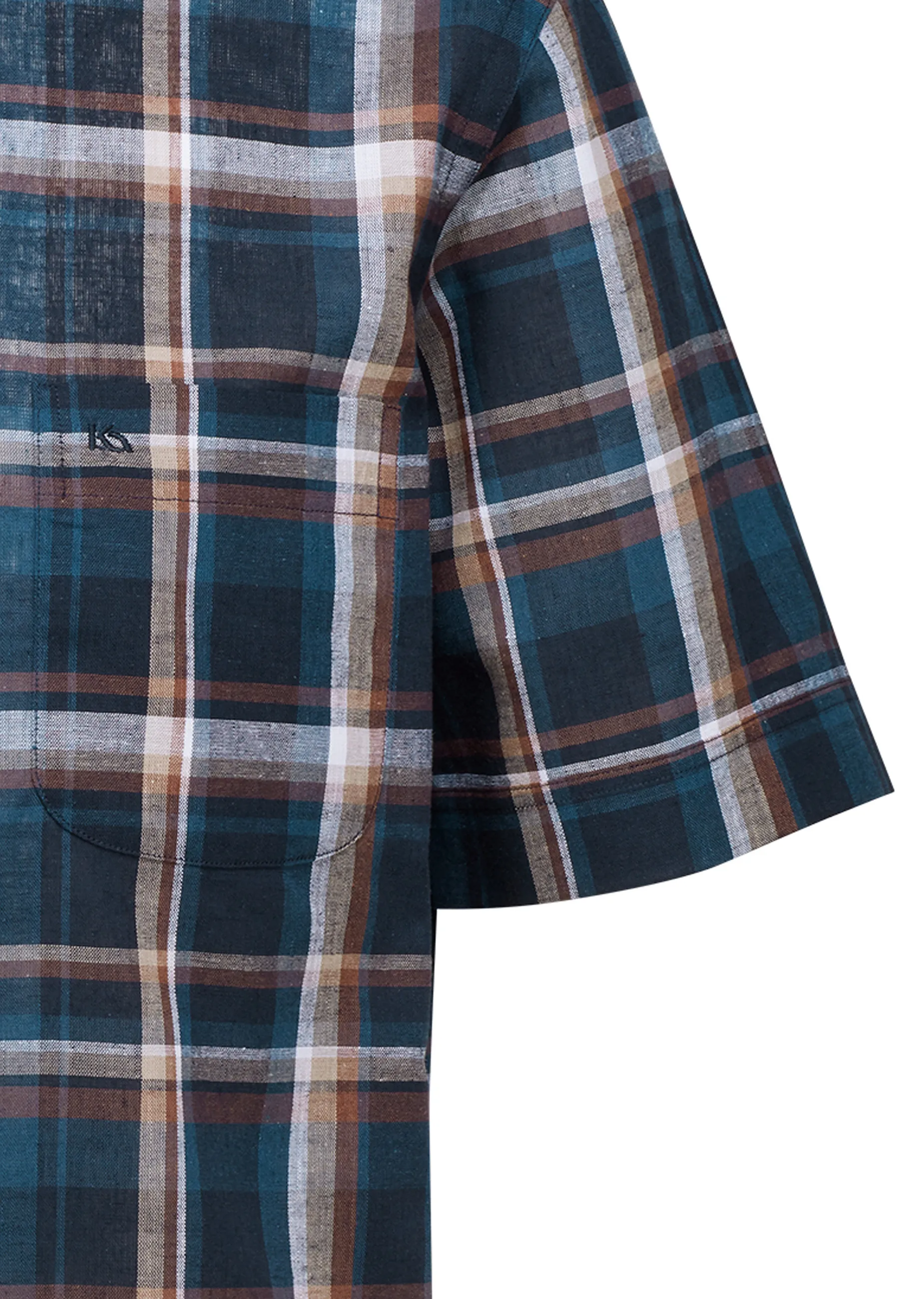 Bari Kent Kurzarm mit Kontrast mit Leinen