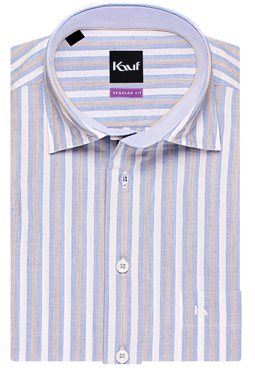 hemd beige weiss gestreift