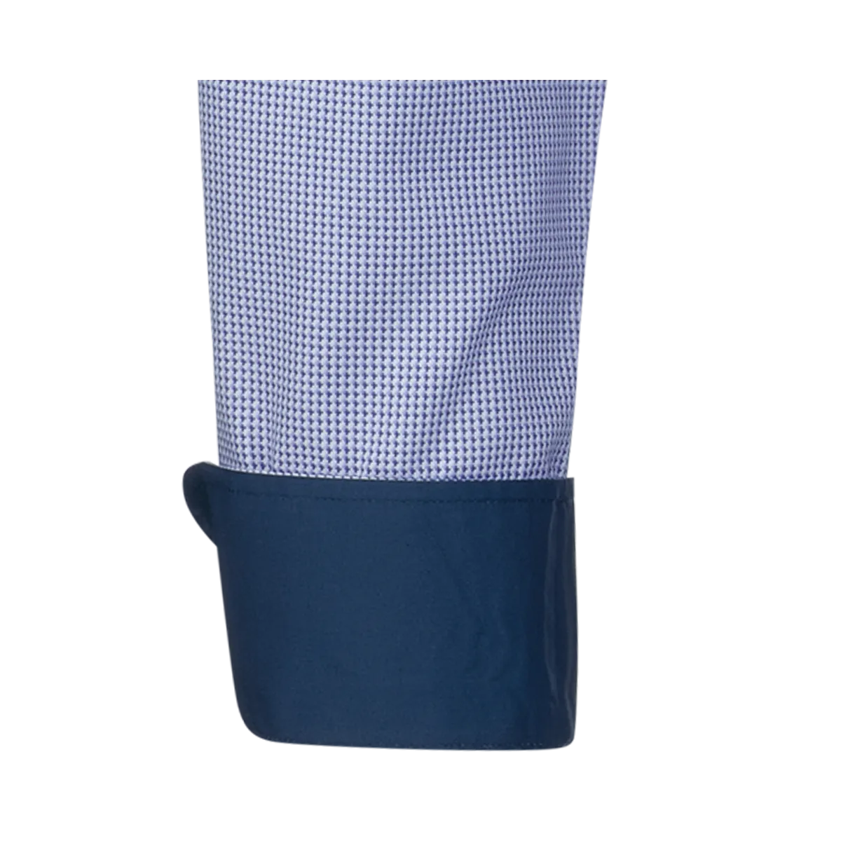 Blau-weisses Pisa New Kent Hemd Regular Fit mit strukturiertem Webmuster
