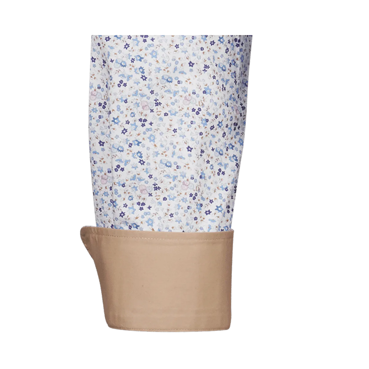 Firenze New Kent Langarm modern fit weiss mit Kontrast