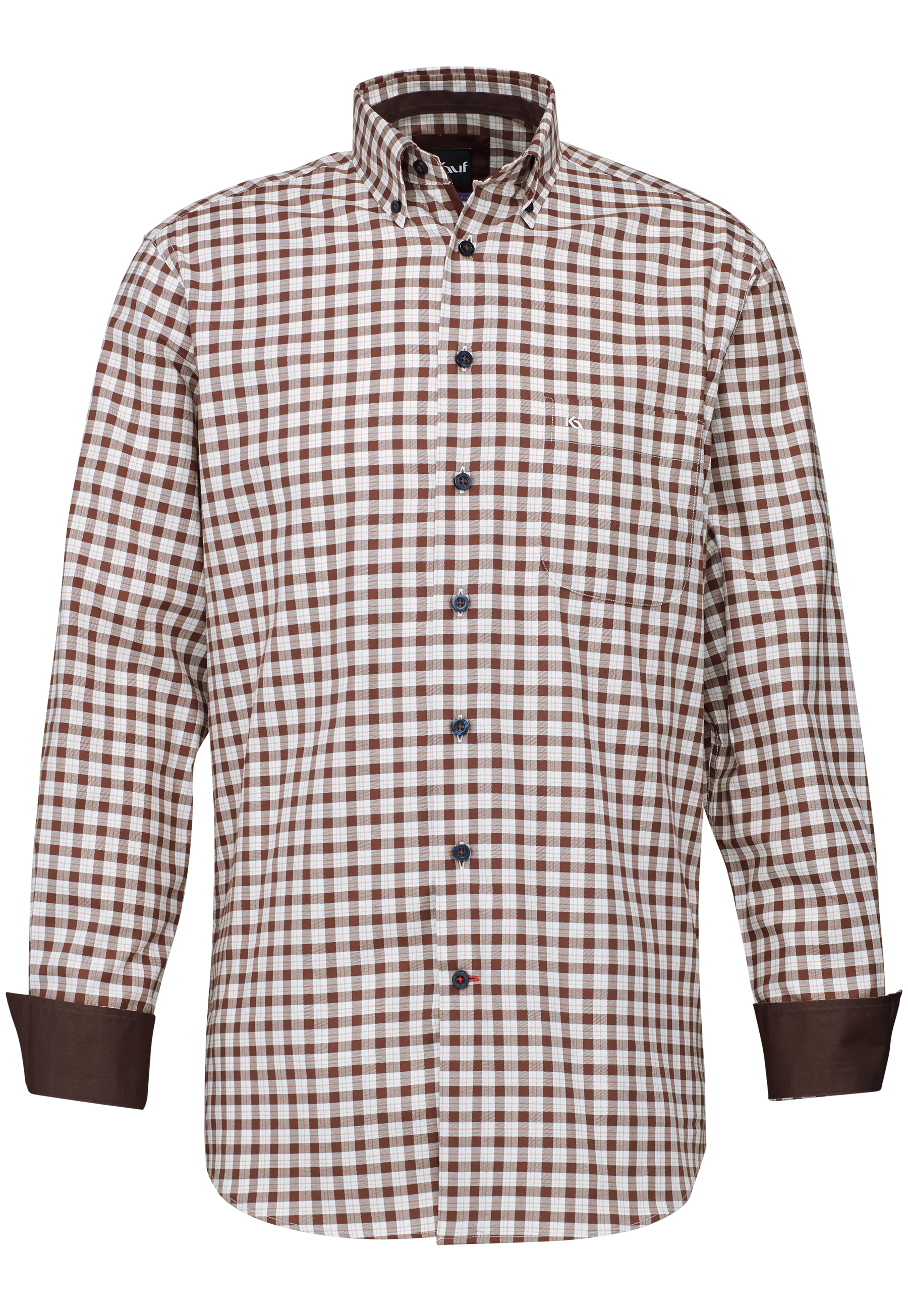 Bari Button Down manches longues coupe regular fit avec contraste