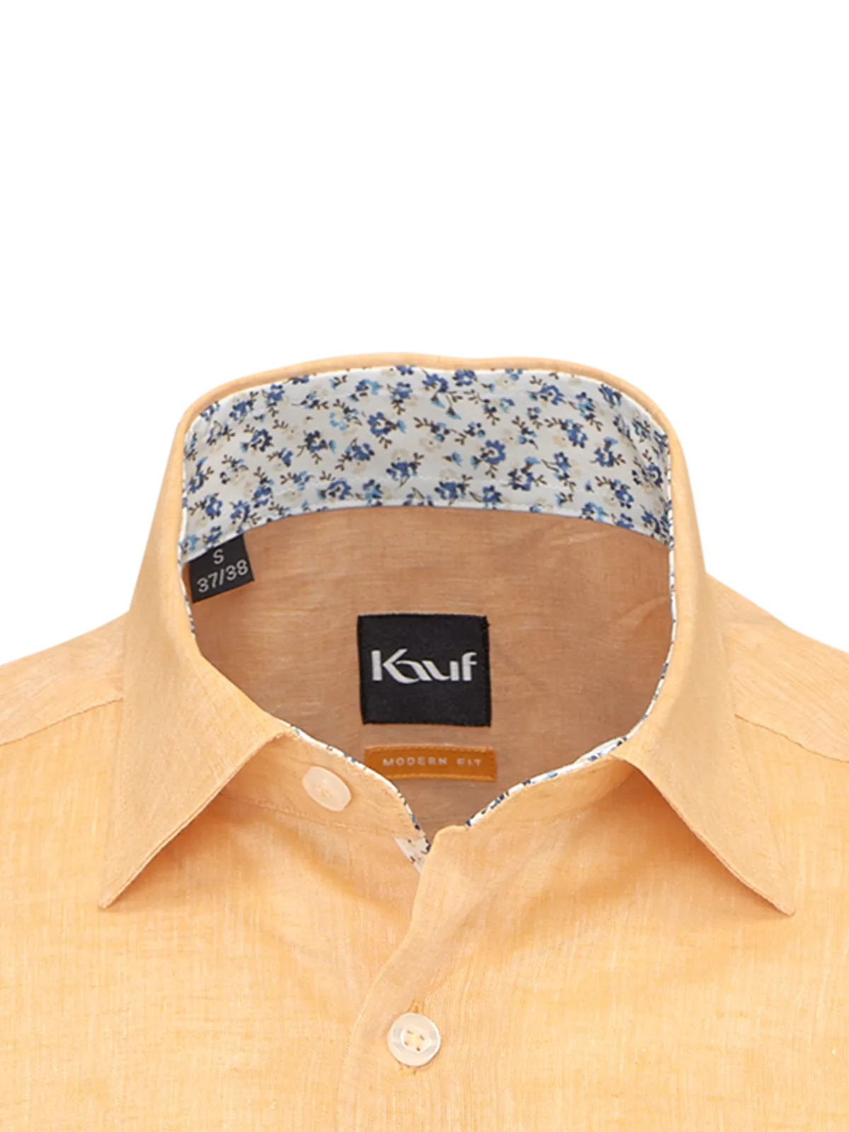 Bari Kent Kurzarm regular fit mit Kontrast mit Leinen