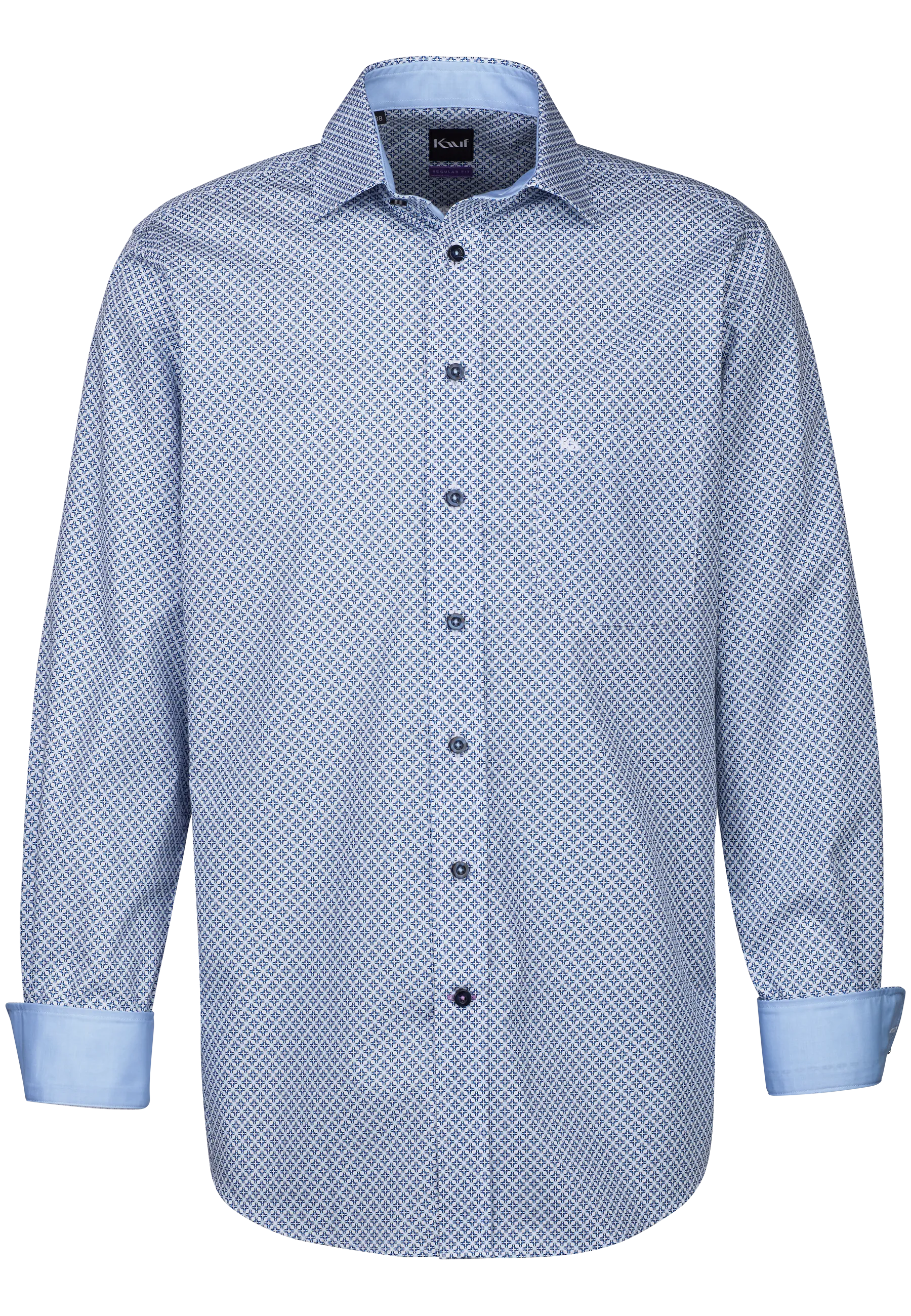 blaues hemd mit muster