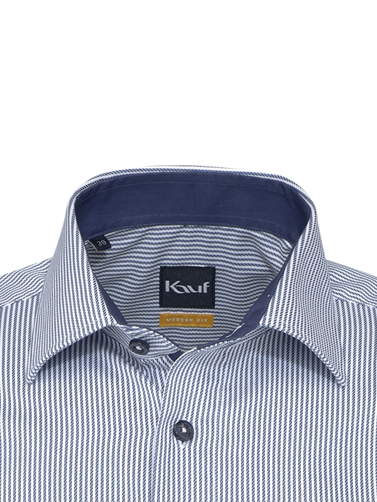 Blau-weisses Firenze New Kent Hemd Modern Fit mit feinem Streifen