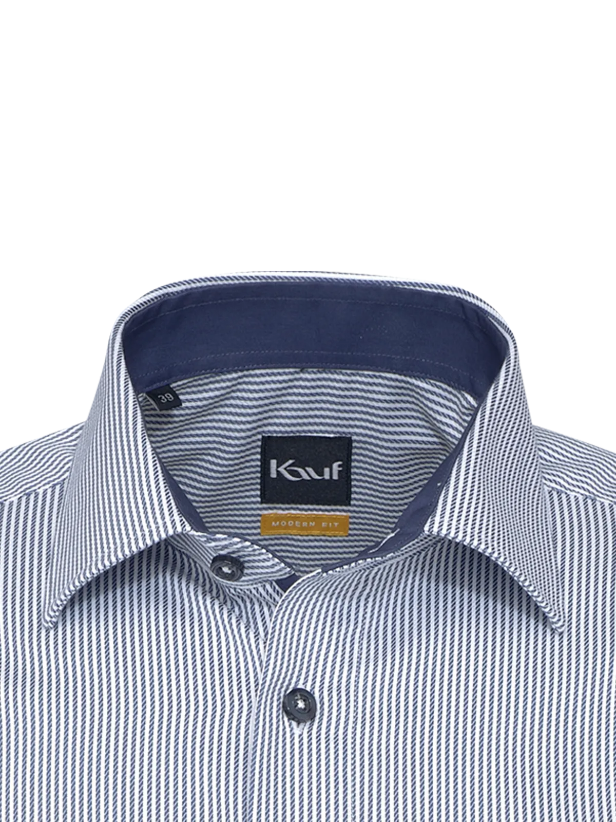 Blau-weisses Firenze New Kent Hemd Modern Fit mit feinem Streifen