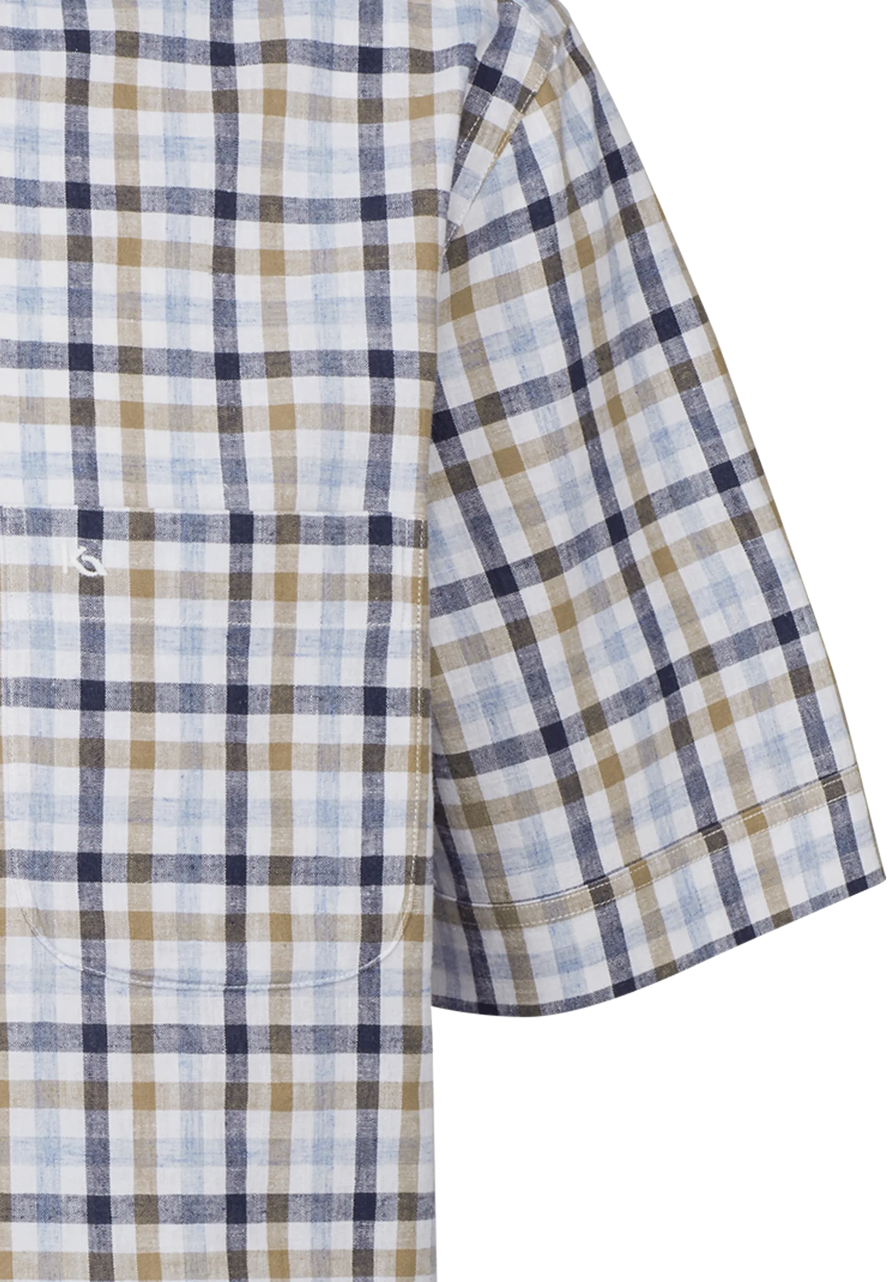 Verona Button Down Kurzarm modern fit mit Kontrast
