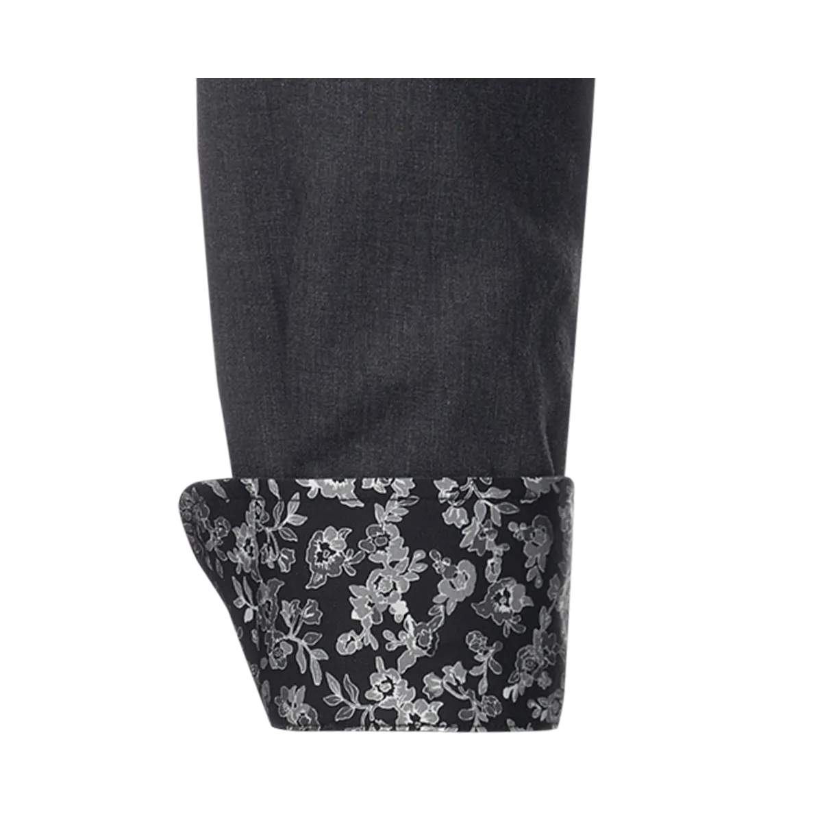 Chemise en flanelle Bari Kent gris foncé, Coupe Regular Fit