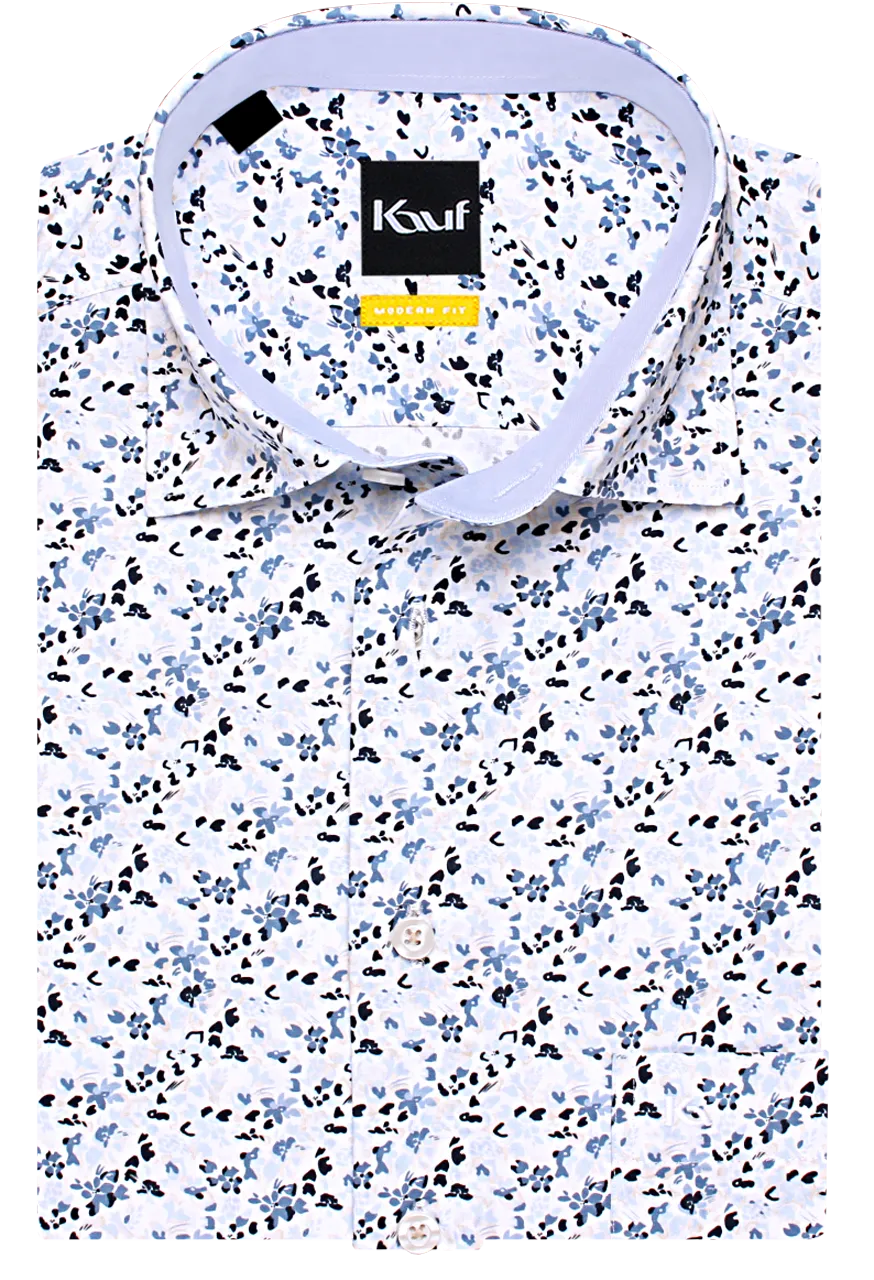 herren hemd kurzarm blau