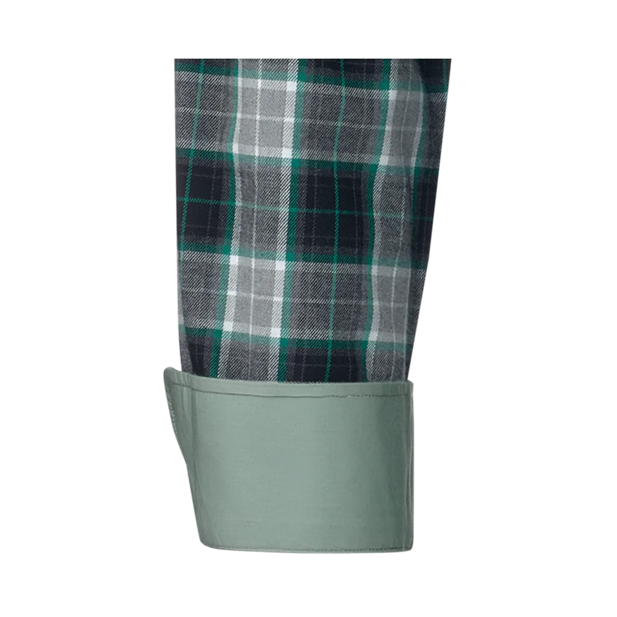 Dark grey and dark green Bari Kent flannel shirt with a distinctive chequered pattern