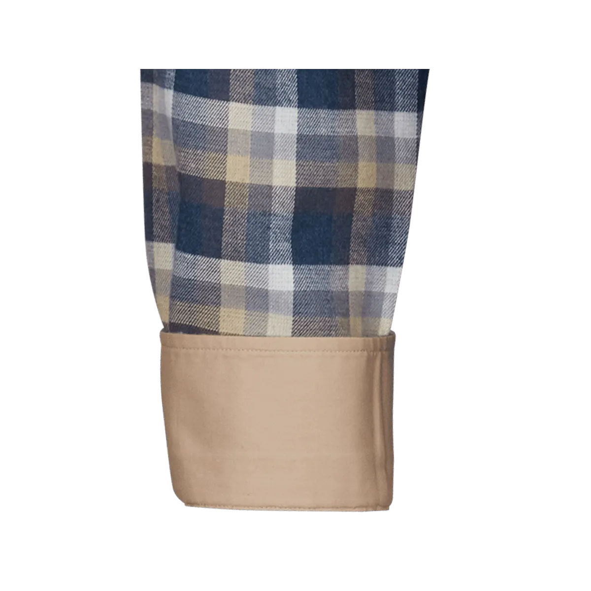 Bari Kent a manica lunga regular fit con contrasto in qualità flanella