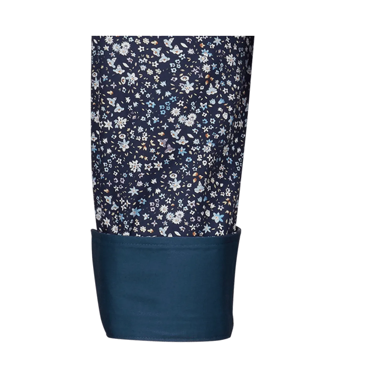 Firenze Button Down Langarm modern fit blau mit Kontrast