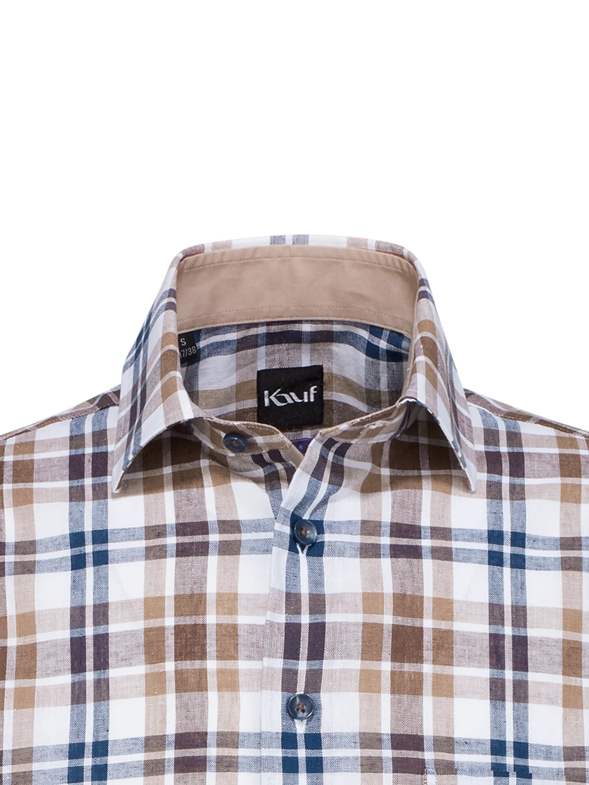 Bari Kent Kurzarm mit Kontrast mit Leinen