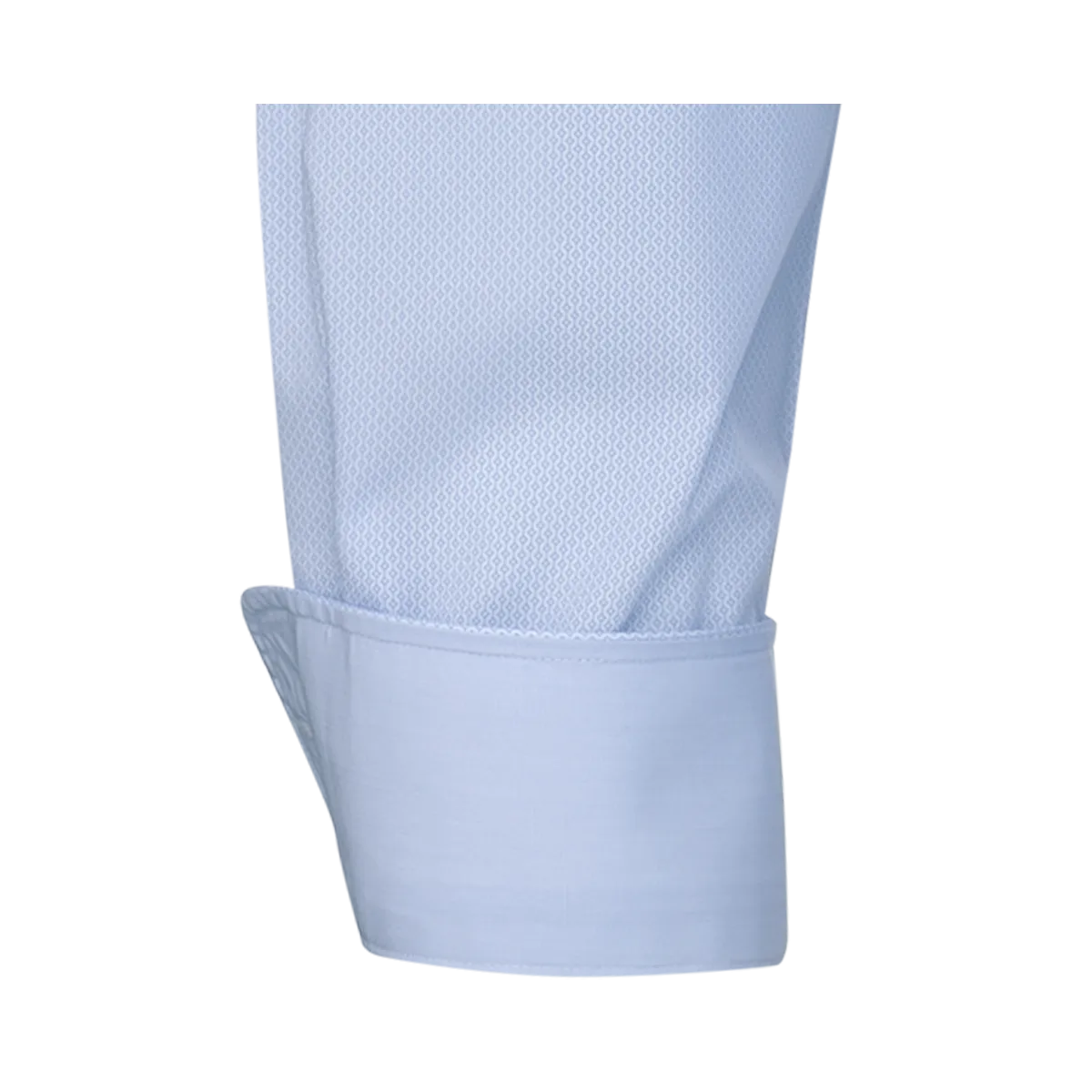KAUF Regular Fit Hemd – Celesteblauer Rautendruck auf Weiss