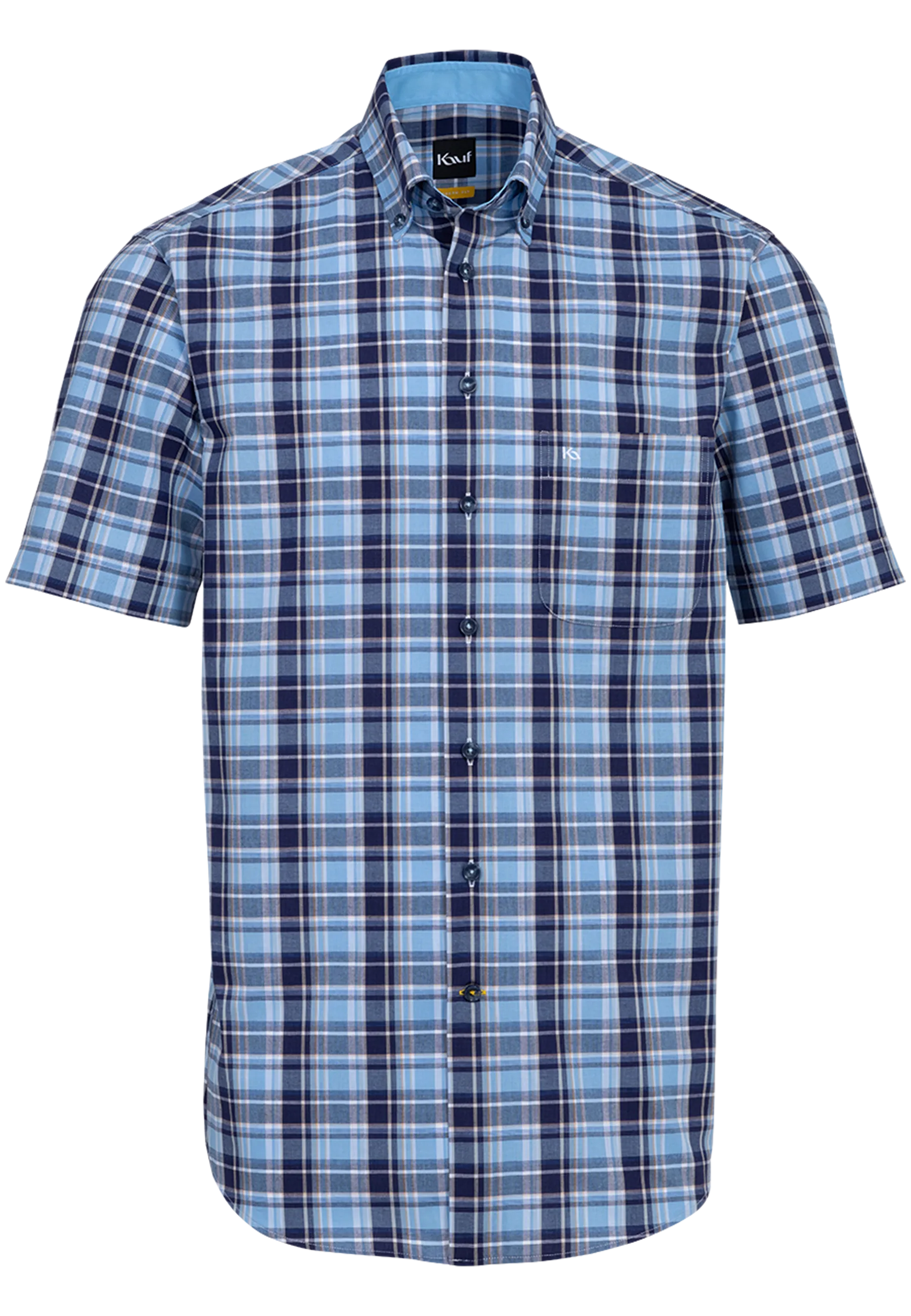 Kurzarmhemd Herren Sommer blau