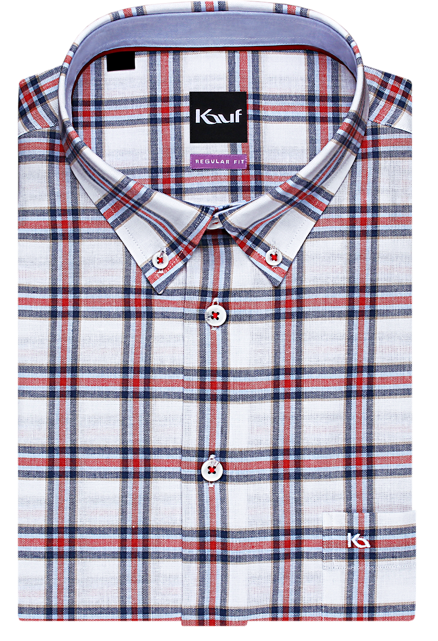 Bari Button Down Kurzarm mit Kontrast