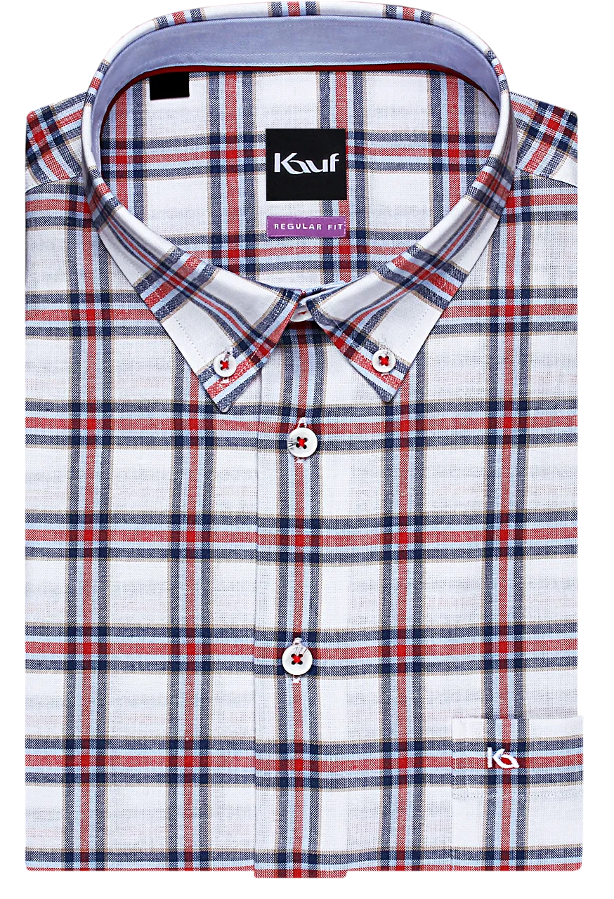 Bari Button Down Kurzarm mit Kontrast