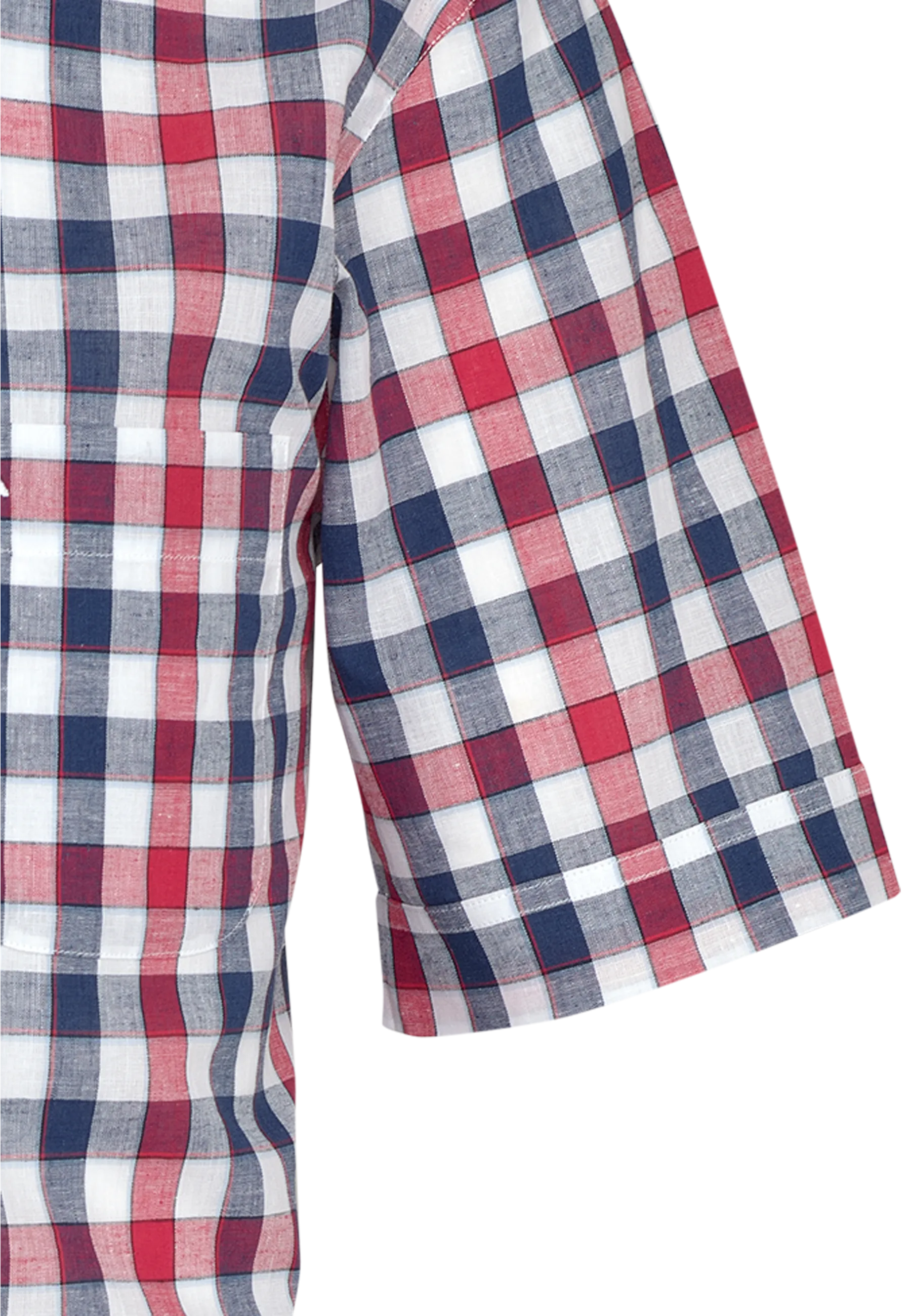 Bari Kent regular fit Kurzarm mit Kontrast mit Leinen