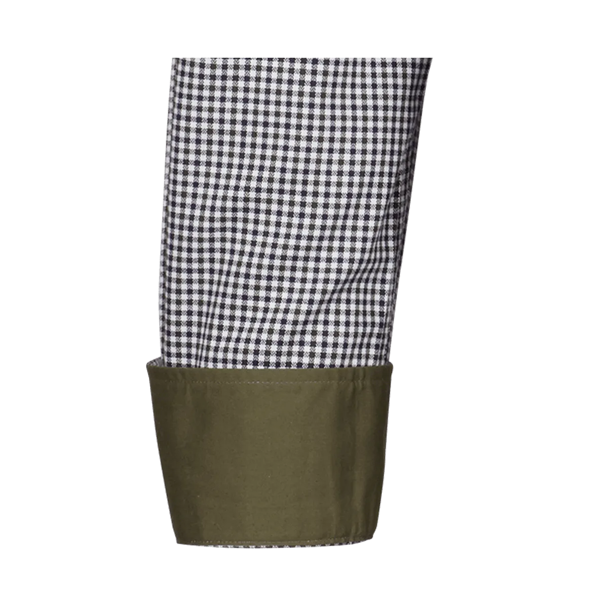 Verona Button Down Langarm modern fit grün mit Kontrast