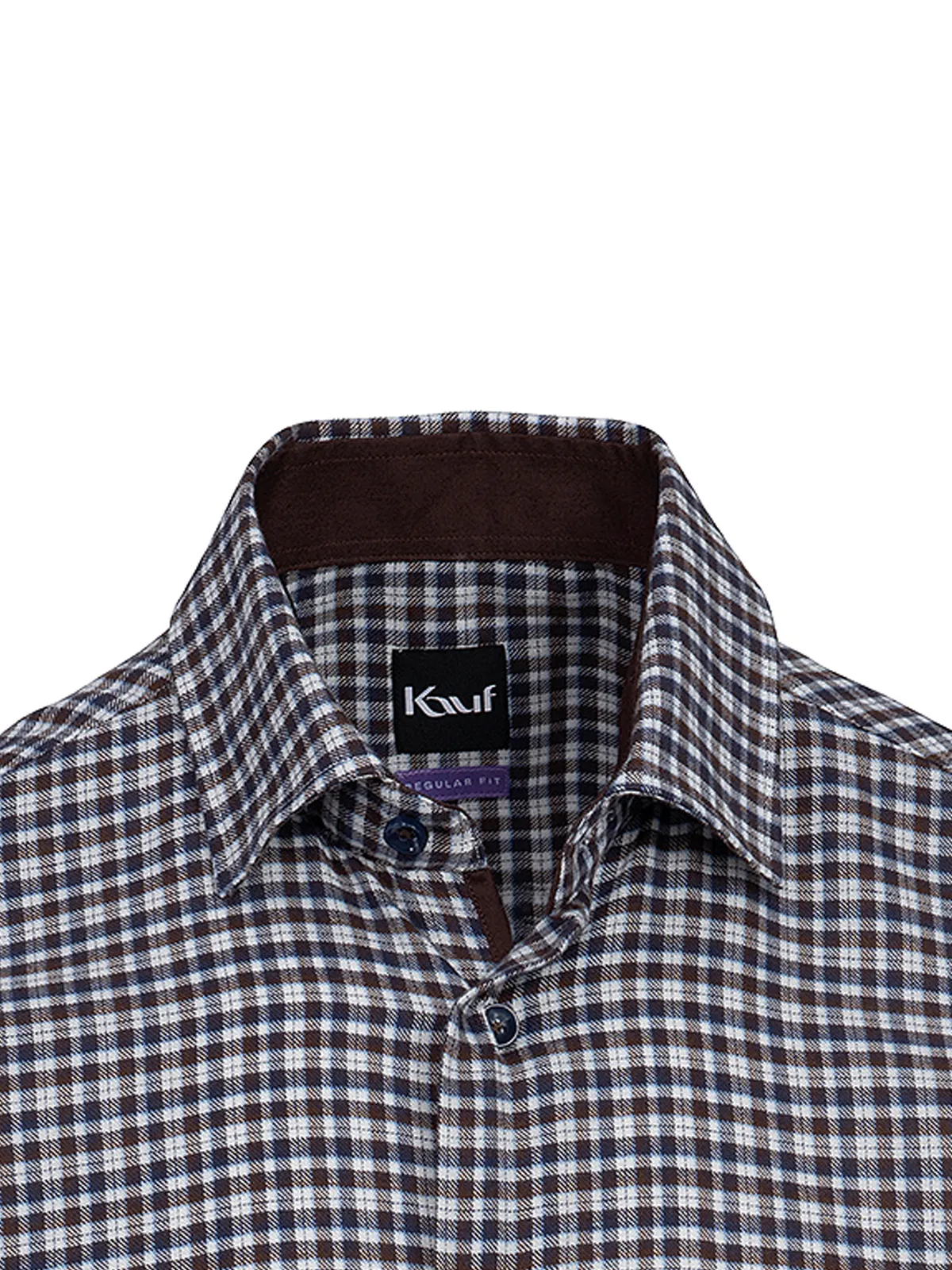 Bari Kent Langarm mit Kontrast in leichter Flanellqualität