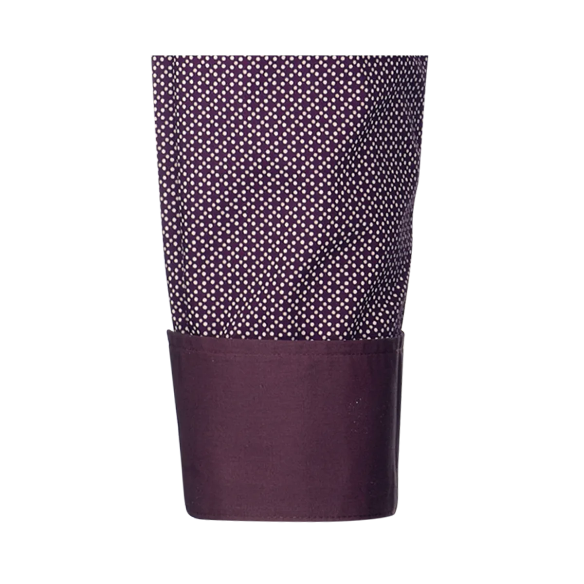Camicia New Kent Firenze rosso vino, con raffinata stampa a pois, vestibilità moderna