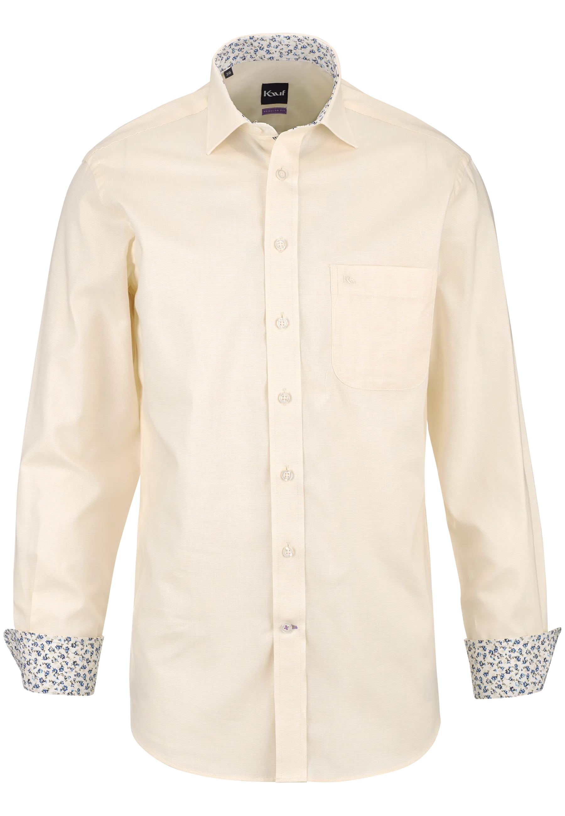 chemise homme manches longues jaune