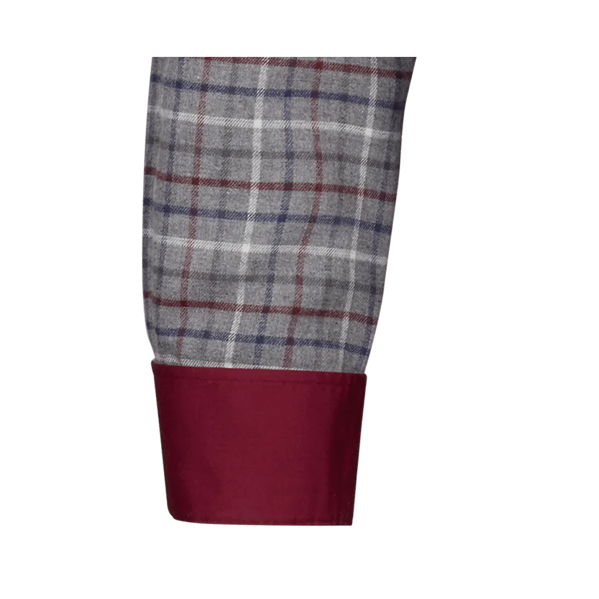 Bari Kent a manica lunga regular fit con contrasto in qualità flanella leggera