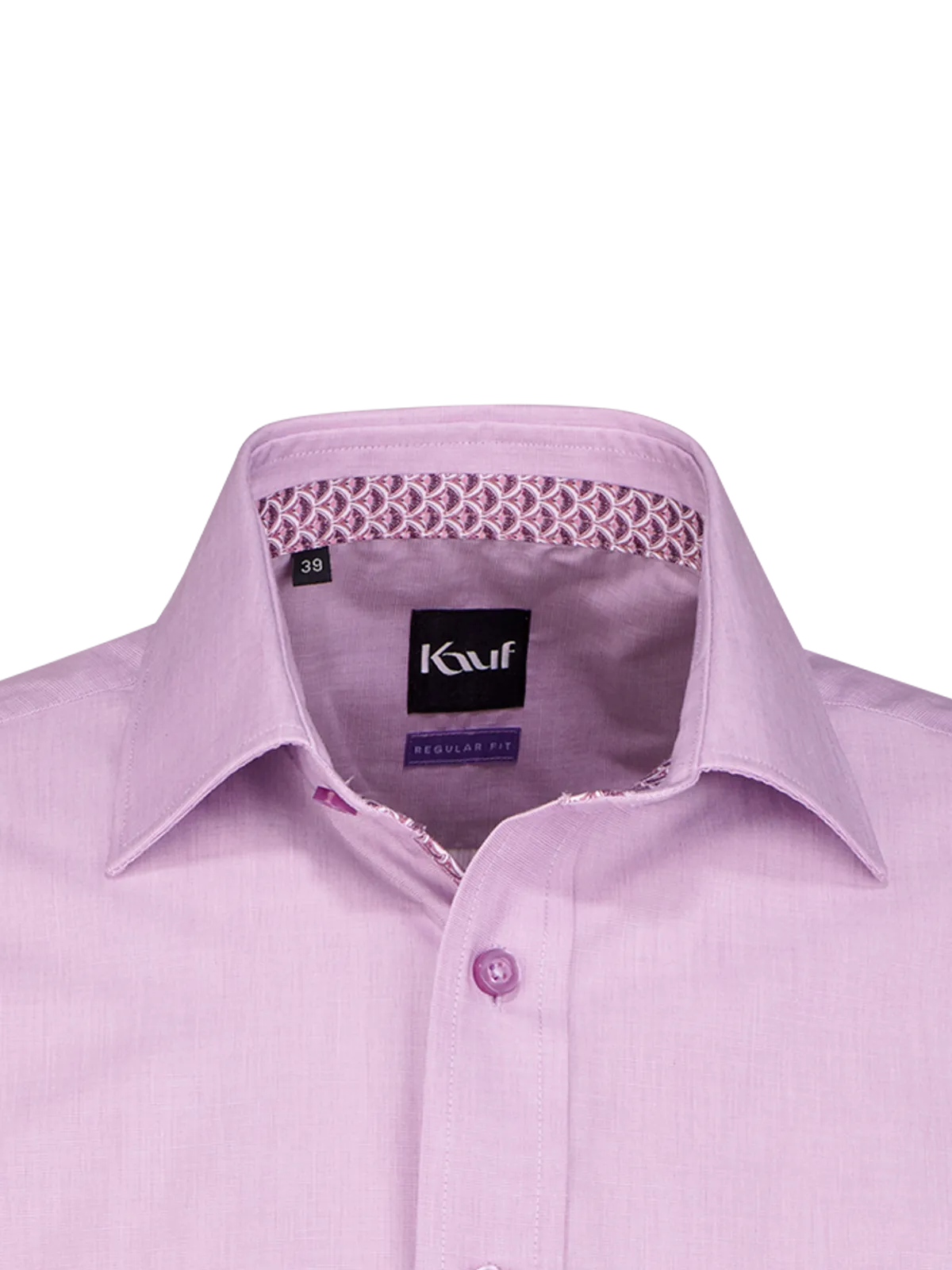 Chemise Manches Courtes Chemise Homme Couleur Lilas Chemise En Lin