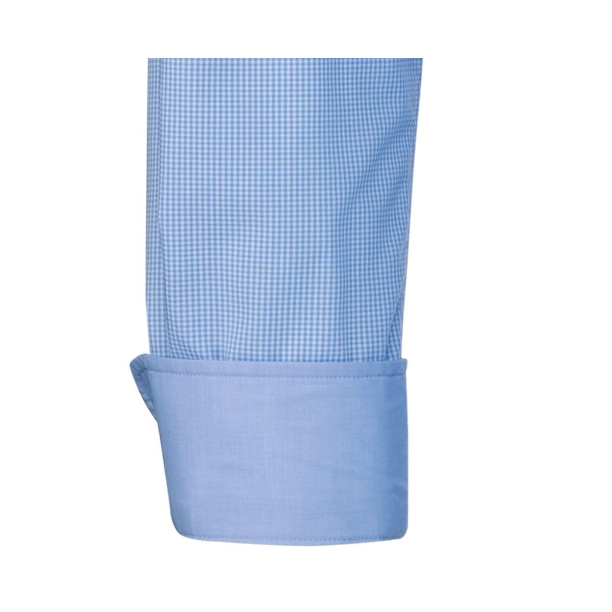 Hellblaues Firenze Button-Down-Hemd Modern Fit im Vichy-Karo