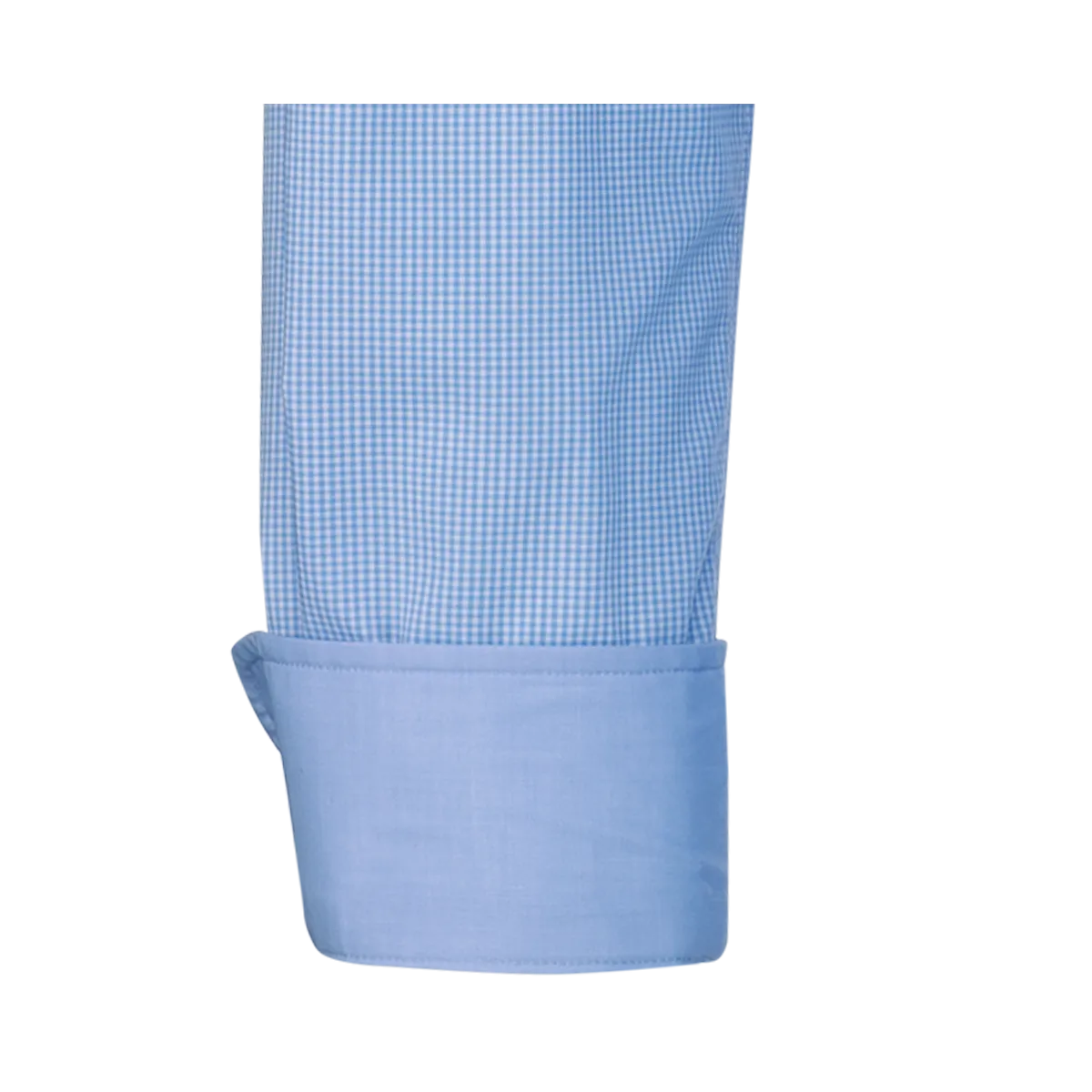 Chemise bleu clair « Firenze » à col boutonné, Coupe Modern Fit, motif Vichy
