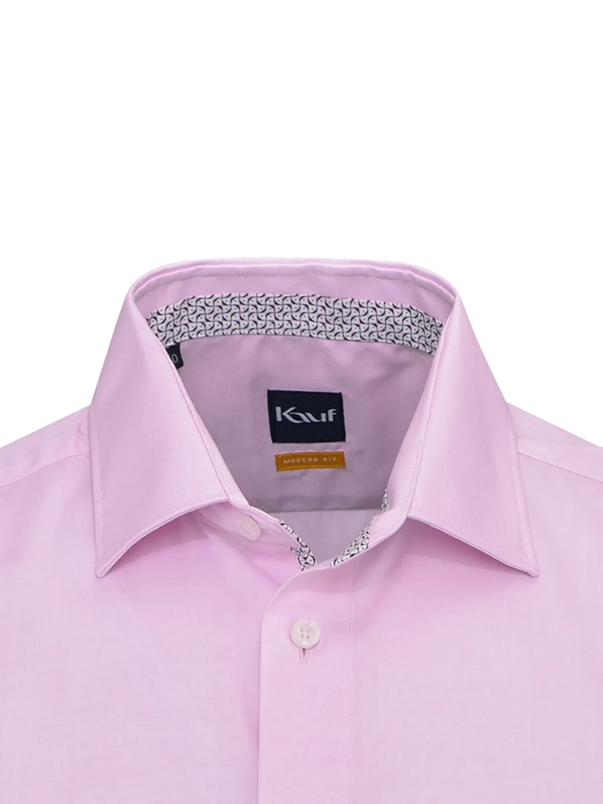 Pink Firenze button-down shirt modern fit with a fil-à-fil texture