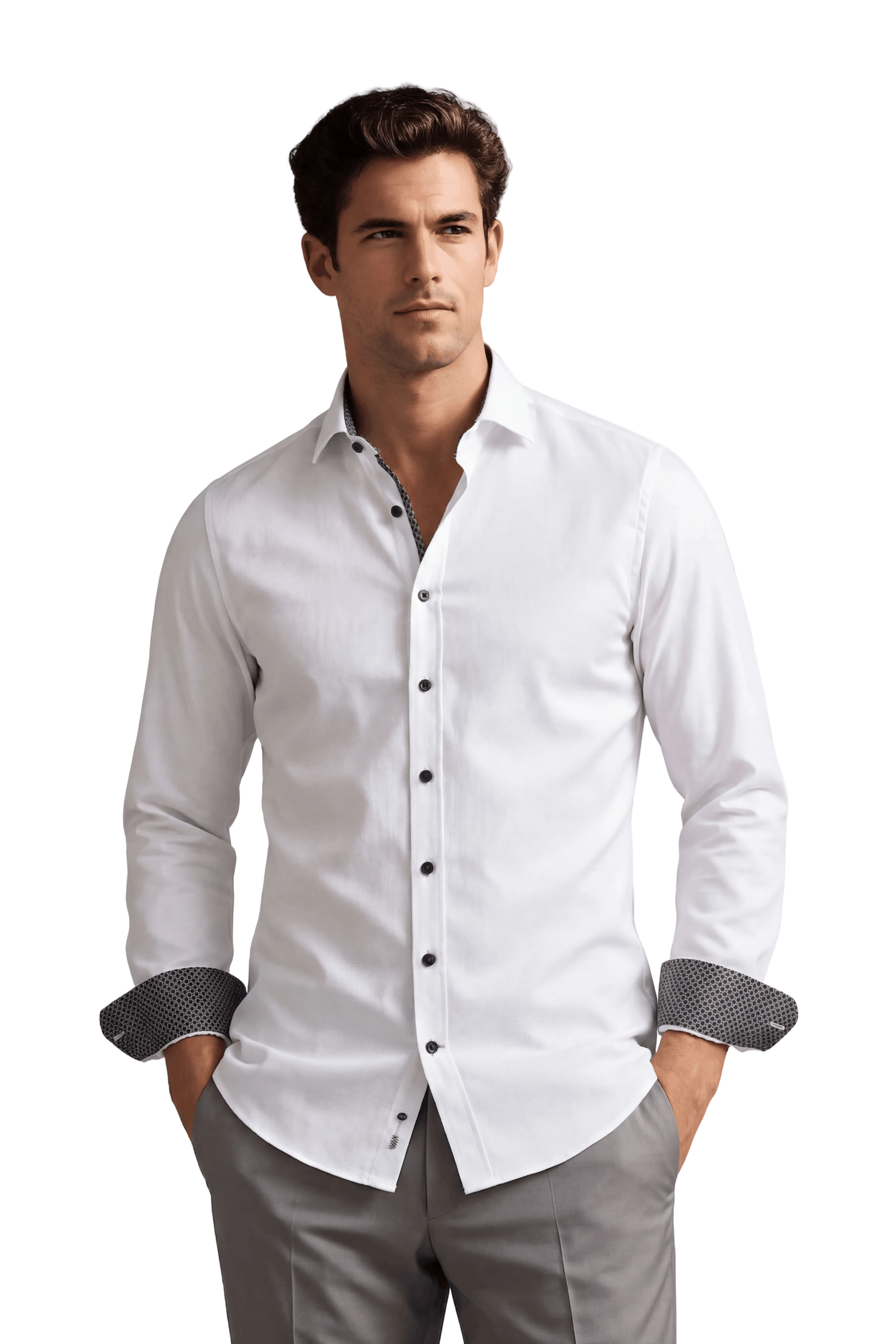 London New Kent manches longues slim fit avec contraste