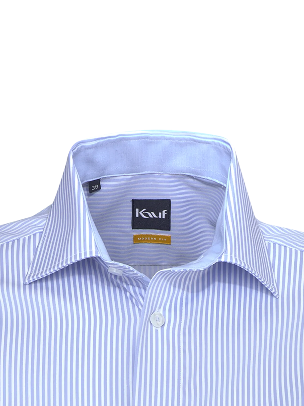 Modern Fit Herrenhemd Hellblau-Weiss mit elegantem Römerstreifen