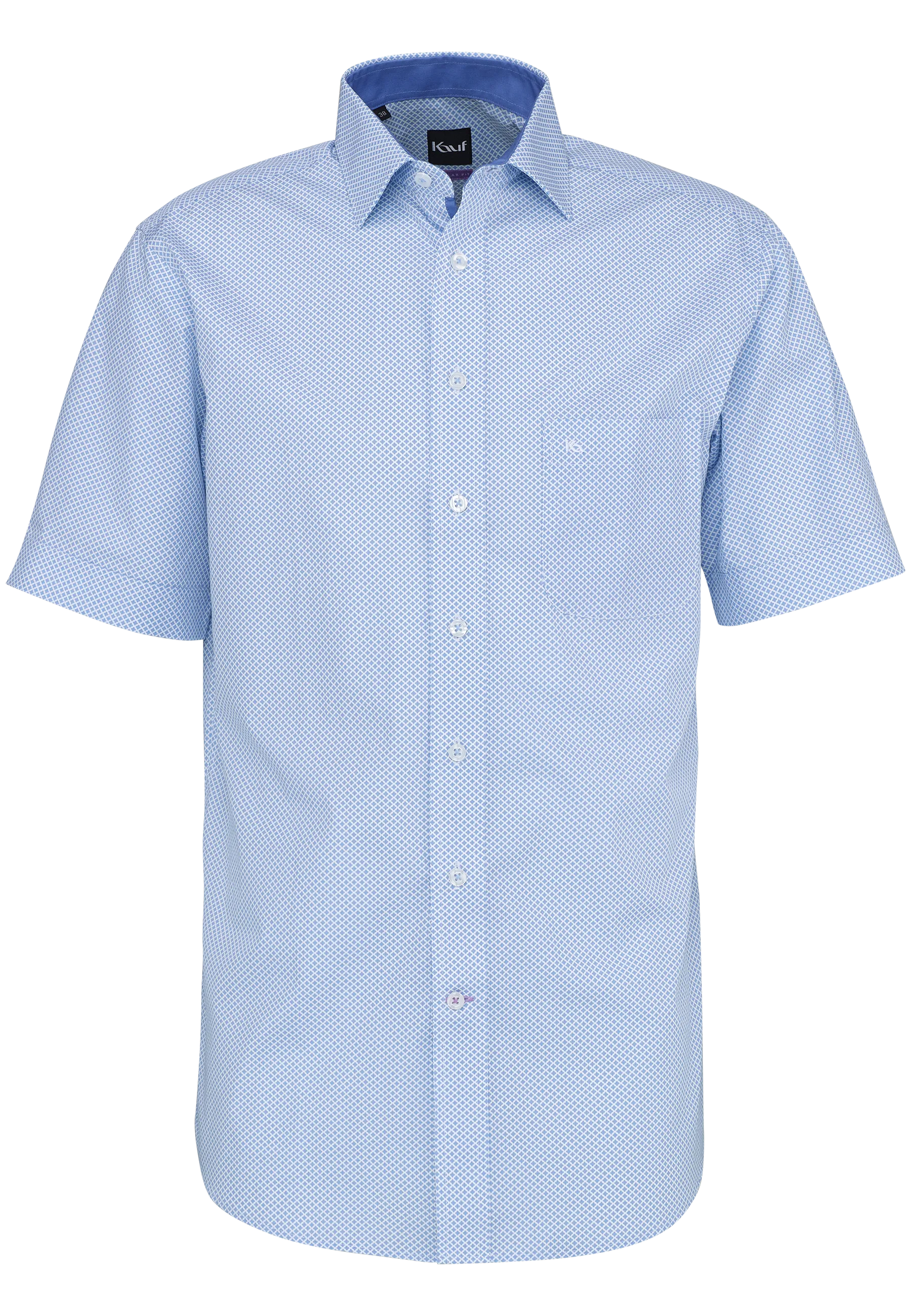 hellblaues hemd mit muster 