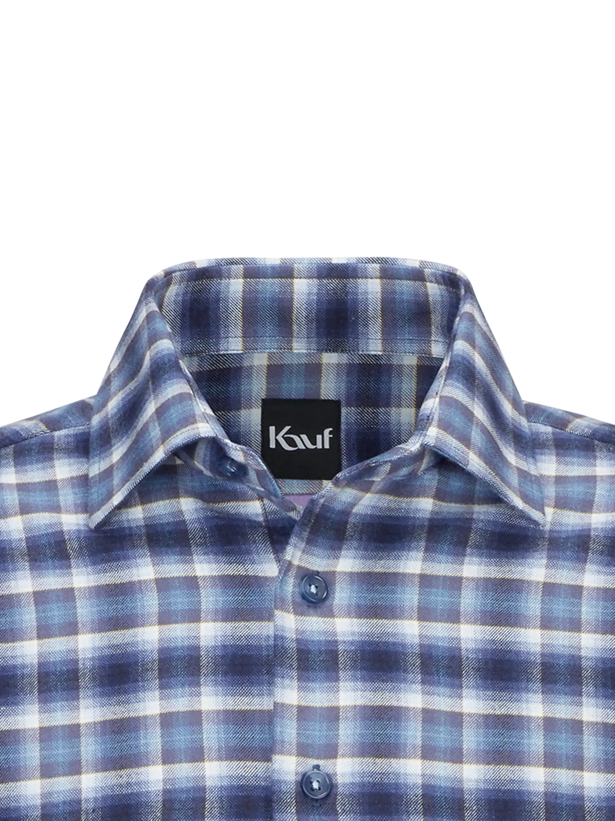 Bari Kent Langarm regular fit mit Kontrast in Flanellqualität