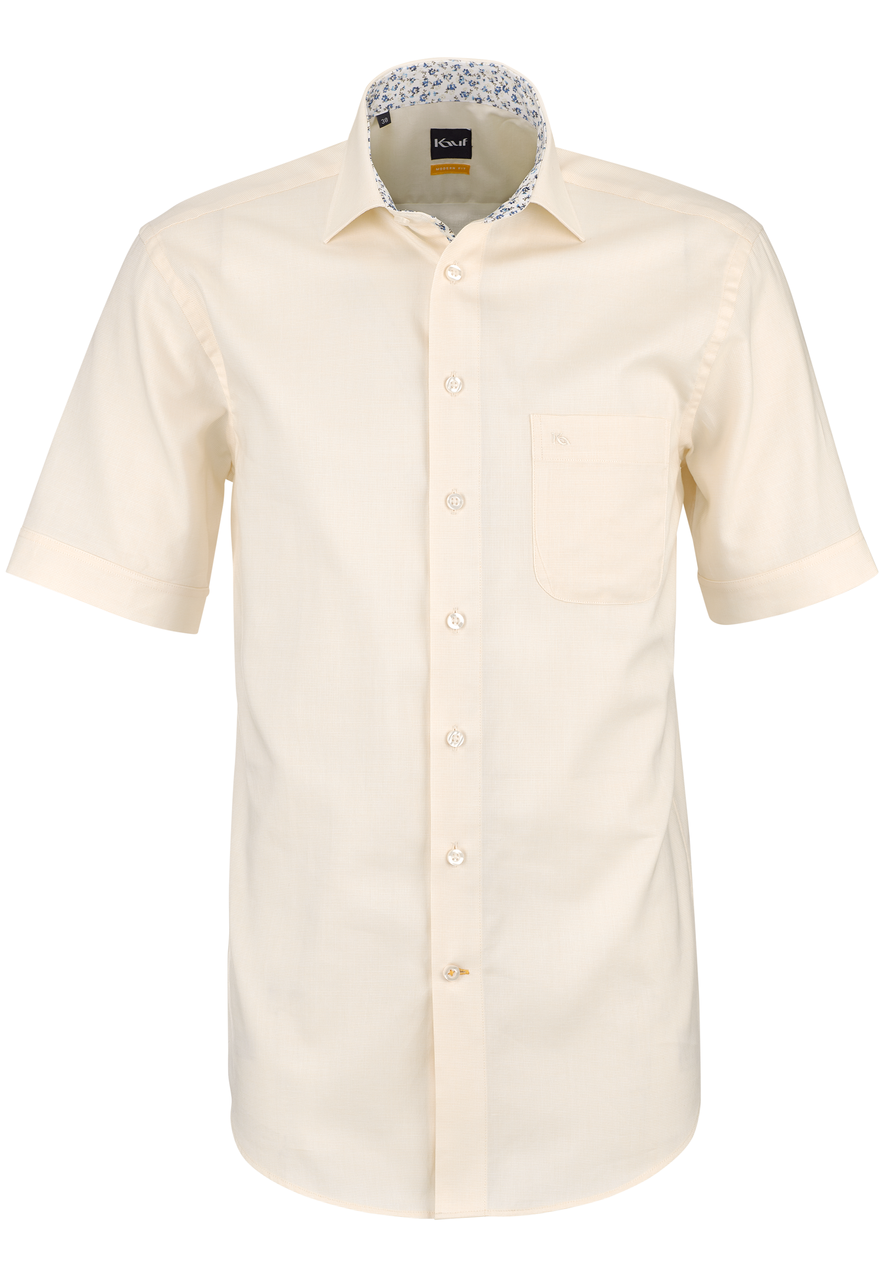 Chemise Homme Manches Courtes Murphy & Nye Jaune à Carreaux - Taille L, 100% Coton, Neuf Avec étiquettes