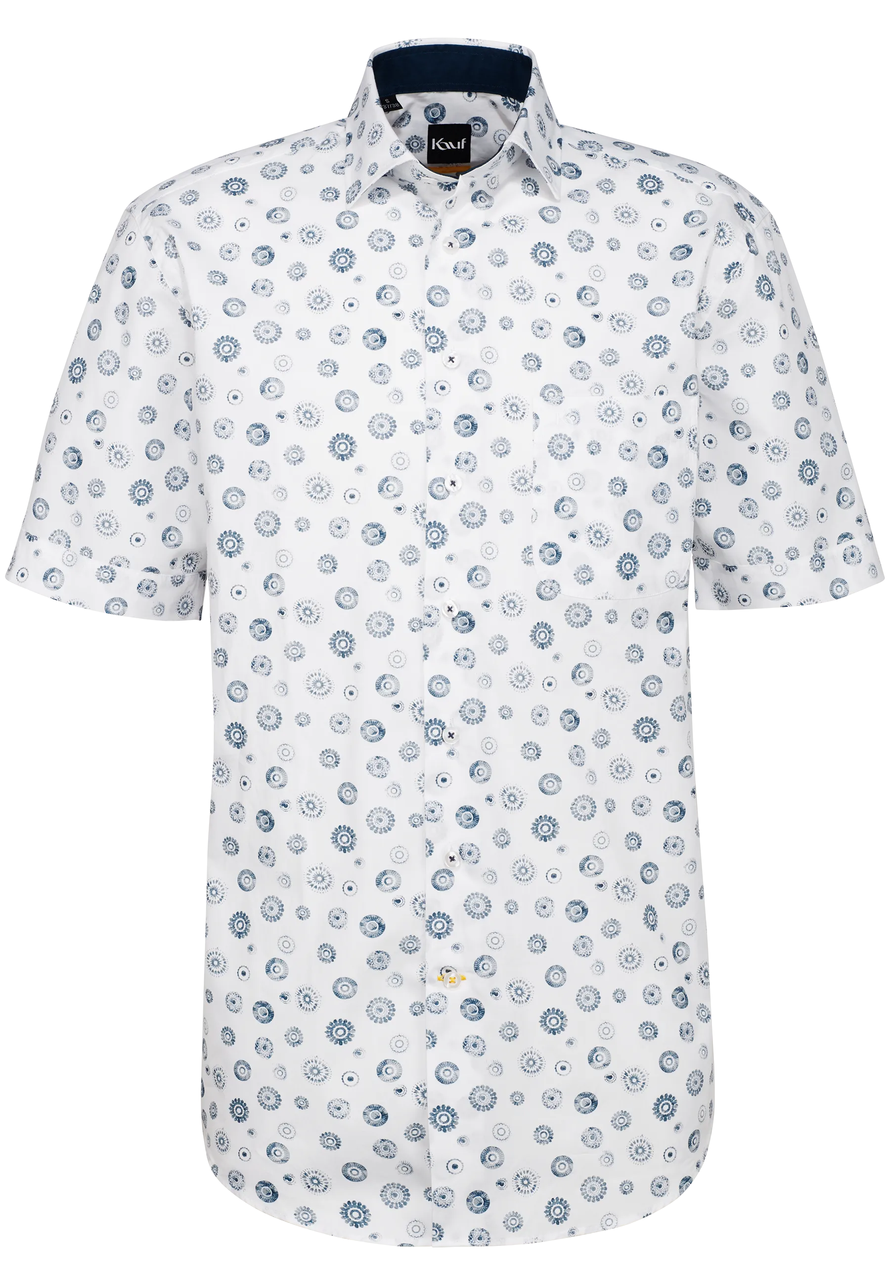 hemd weiss blau gepunktet
