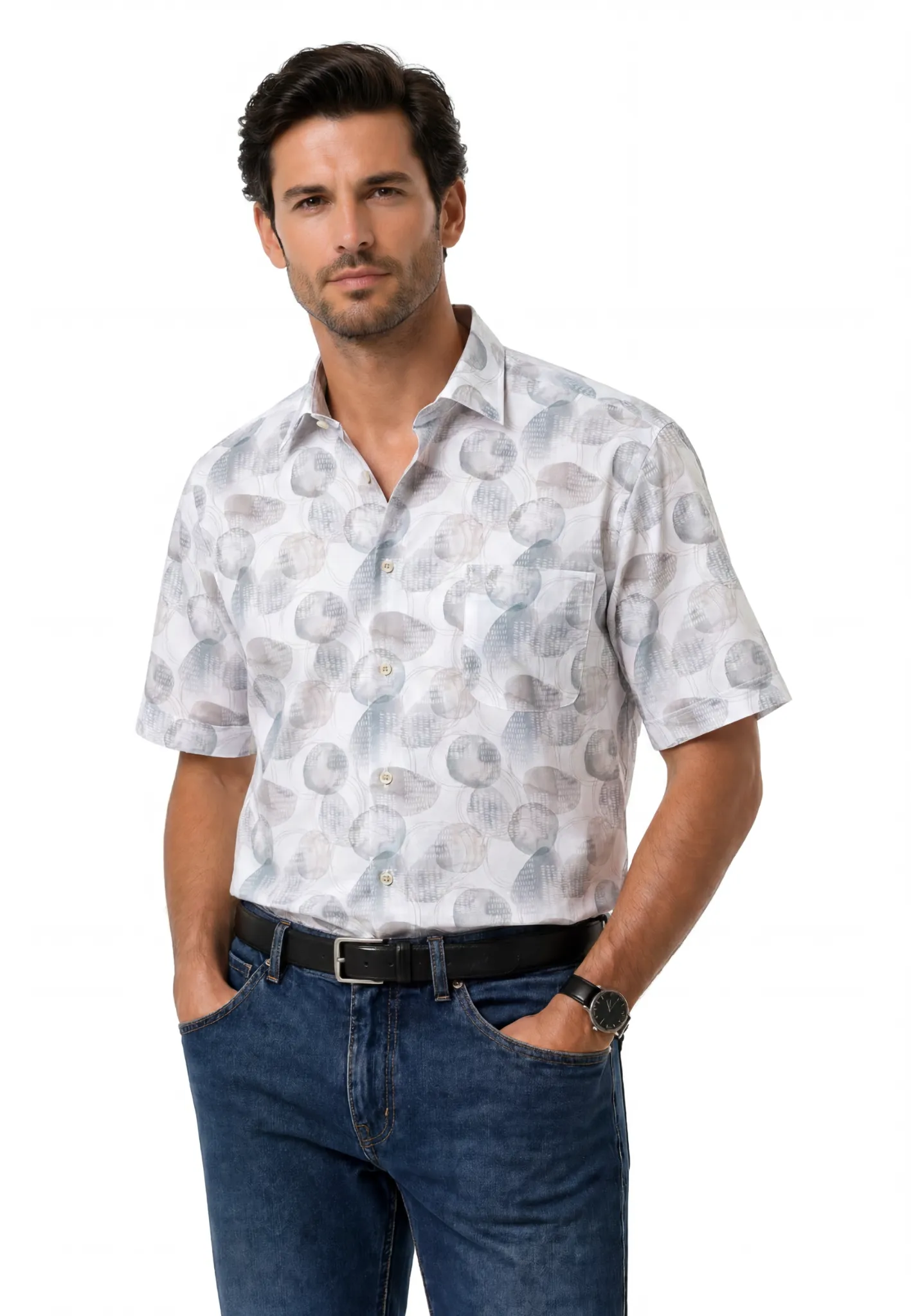 Bari Kent short sleeve regular fit with contrast