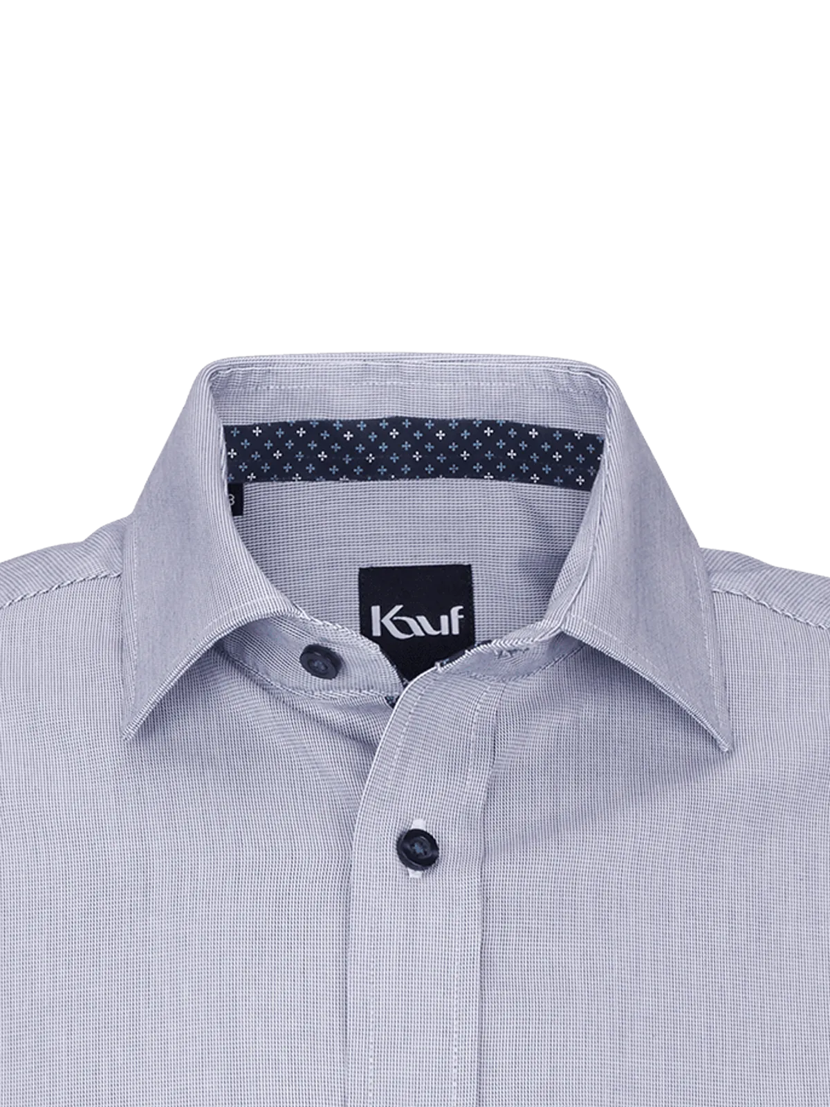 Pisa New Kent Langarm regular fit blau mit Kontrast