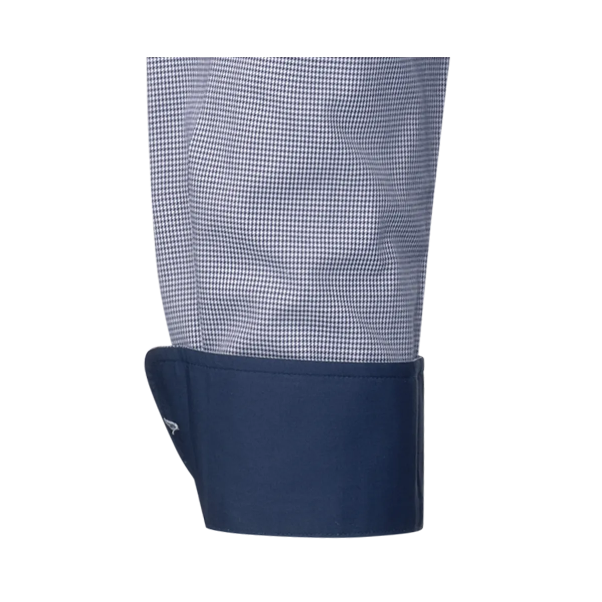 Camicia Pisa New Kent blu scuro e bianca, vestibilità regolare, con raffinato motivo a quadri Vichy