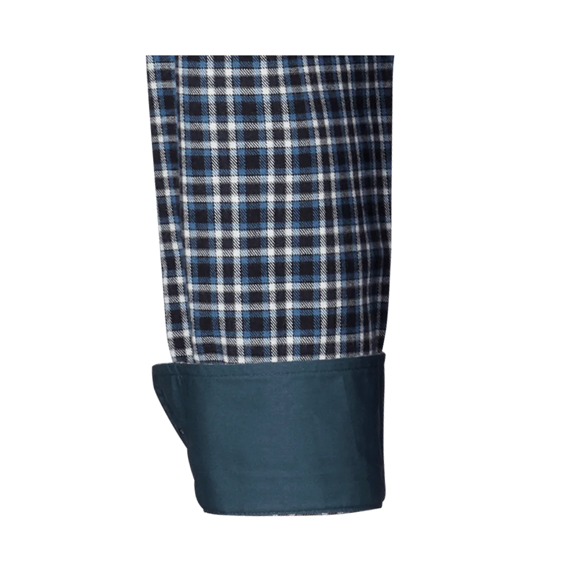 Bari Kent Langarm regular fit mit Kontrast in Flanellqualität