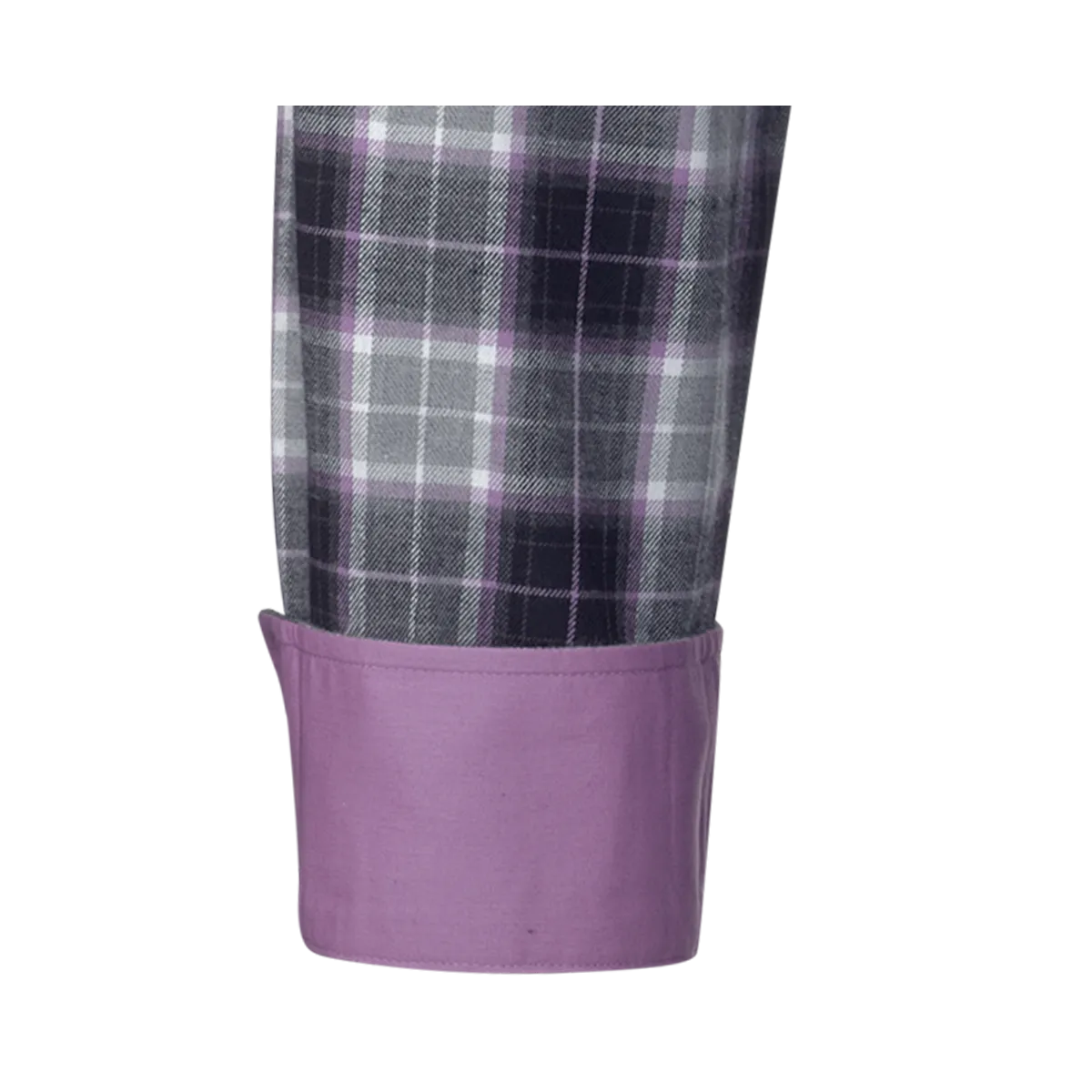 Dark grey and purple Bari Kent flannel shirt with a striking checked pattern