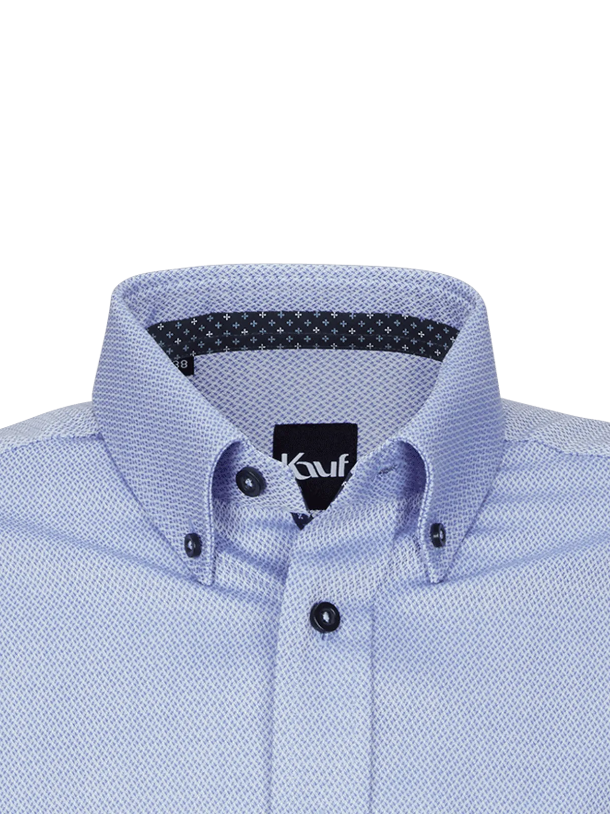 Pisa Button Down Langarm regular fit hellblau mit Kontrast