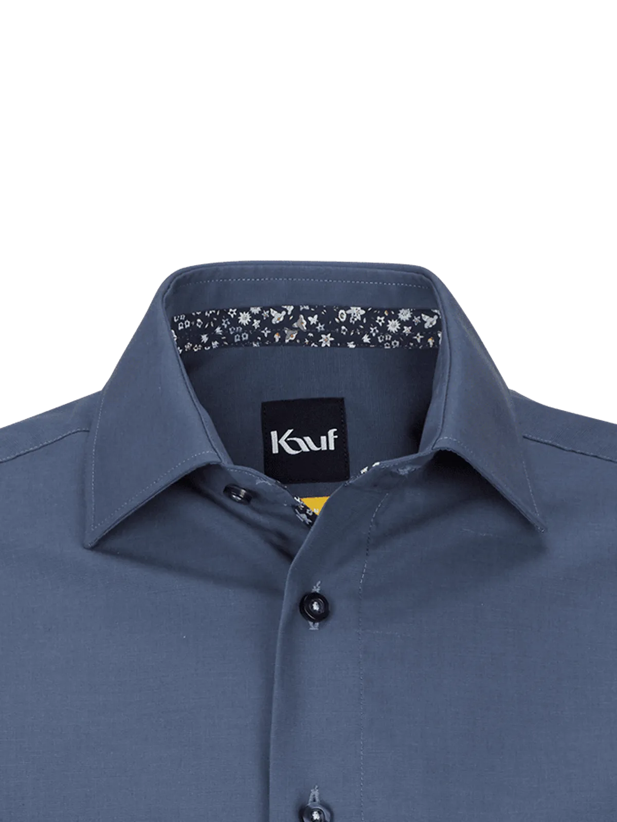 Firenze New Kent Langarm modern fit blau mit Kontrast