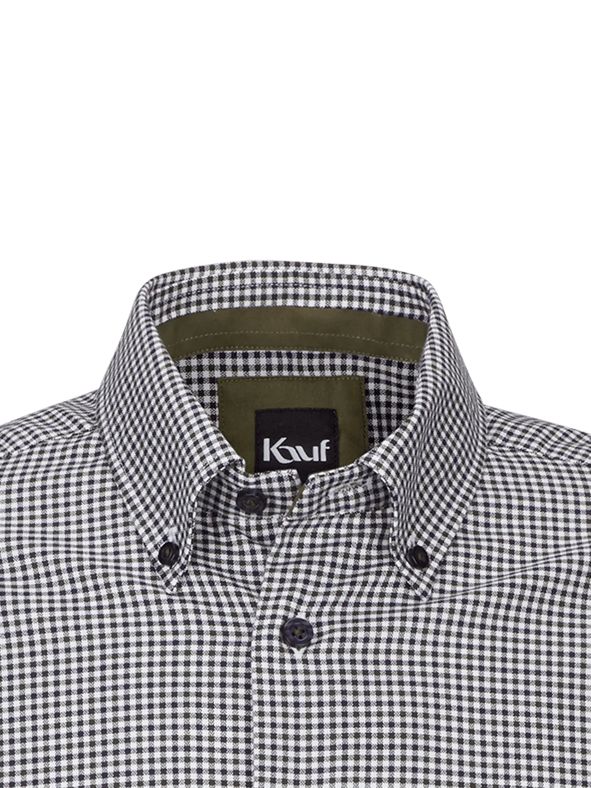 Verona Button Down Langarm modern fit grün mit Kontrast