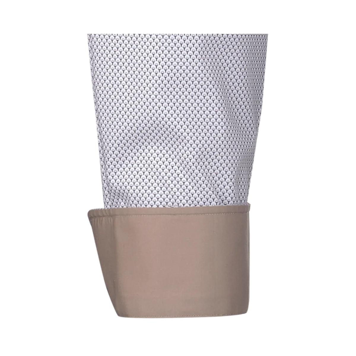 Chemise pour homme Coupe Regular Fit gris-beige avec un imprimé minimaliste raffiné
