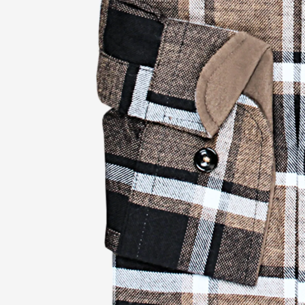 Bari Kent Langarm mit Kontrast in Flanellqualität