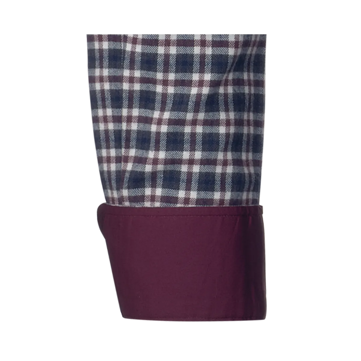 KAUF Verona Kent Modern Fit Shirt – Dark Grey/Wine Red Check