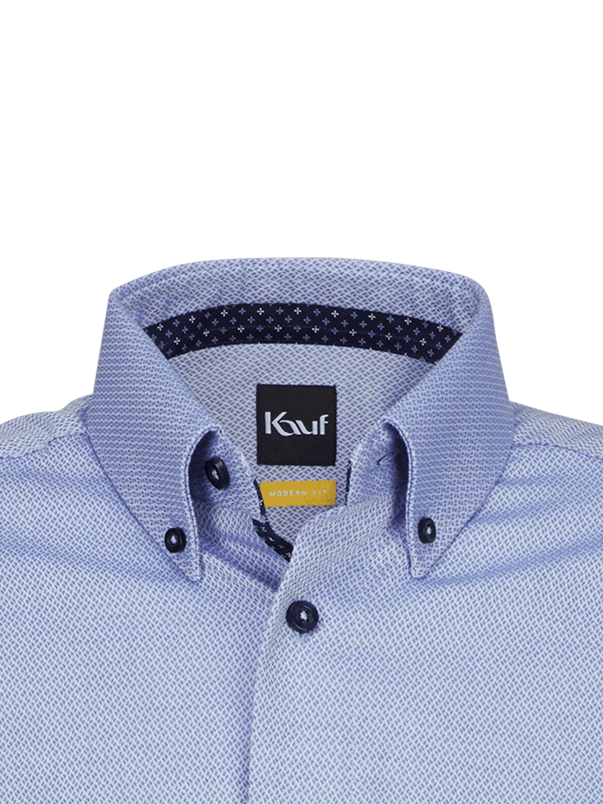 Firenze Button Down manches longues coupe Modern Fit bleu avec contraste