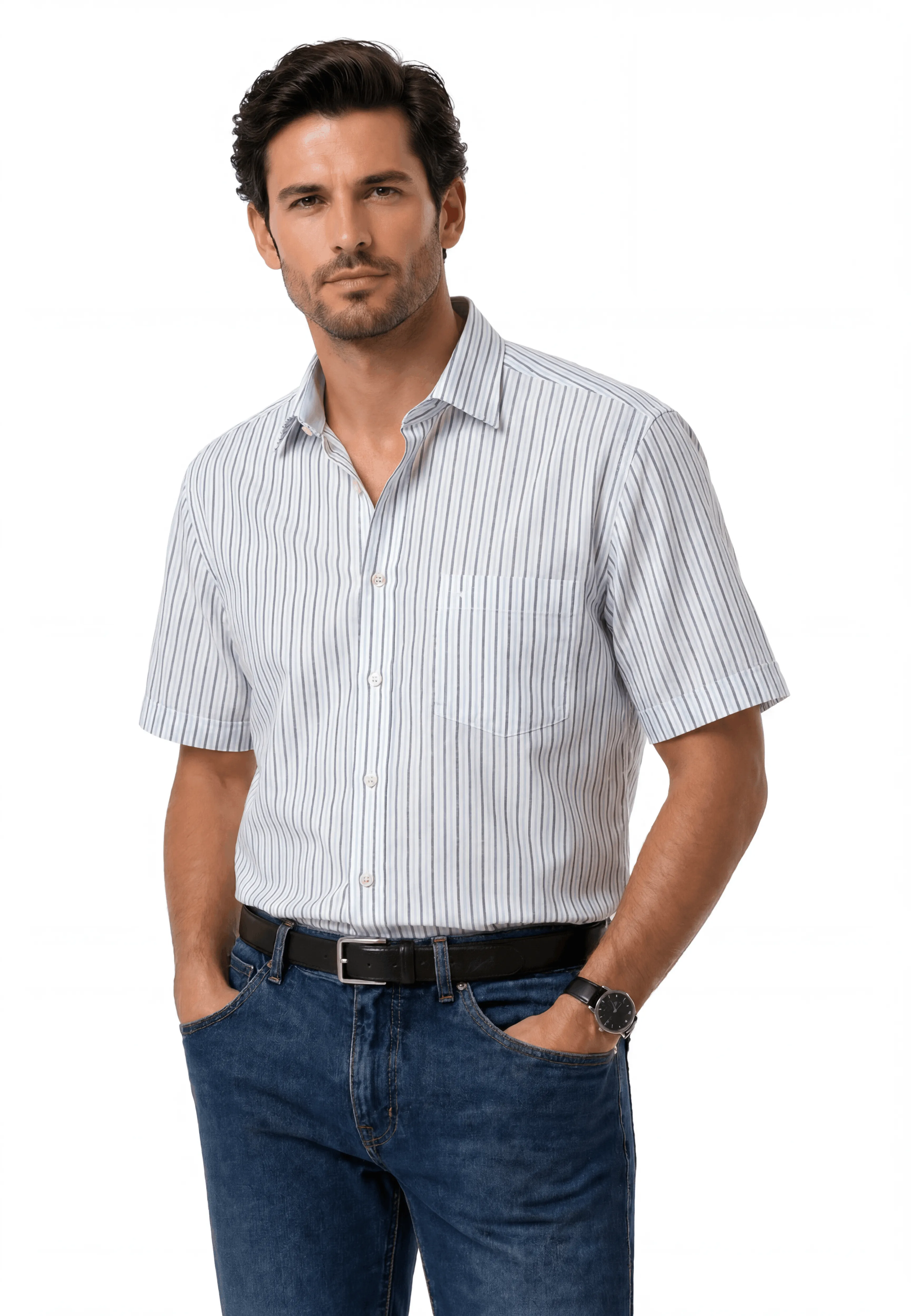 Bari Kent regular fit short sleeve with contrast