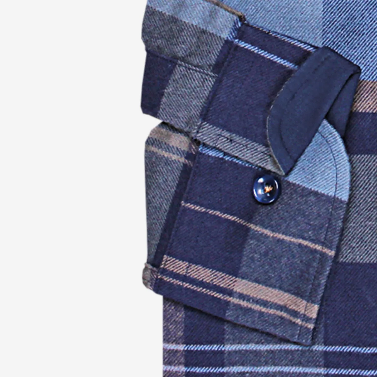 Bari Kent Langarm mit Kontrast in Flanellqualität